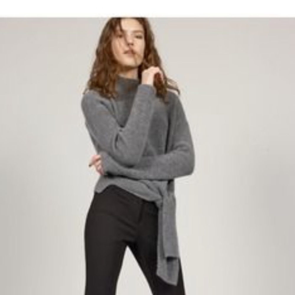 Halogen side-tie sweater